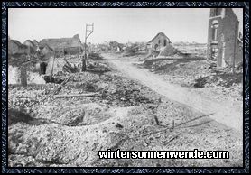Die Überreste des im Juli/August 1917 total zusammengeschossenen Ortes Loison.