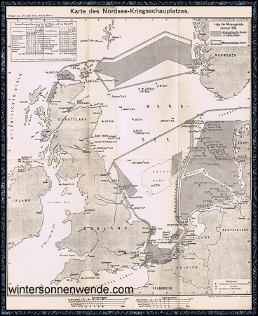 Karte des Nordsee-Kriegsschauplatzes