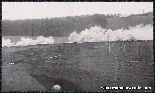 Sturmtruppangriff mit Gasvorbereitung (Blasverfahren).