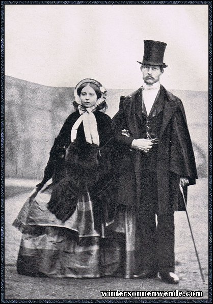 Kronprinz Friedrich Wilhelm von Preußen mit Braut, Royal
Prinzessin Victoria von England.