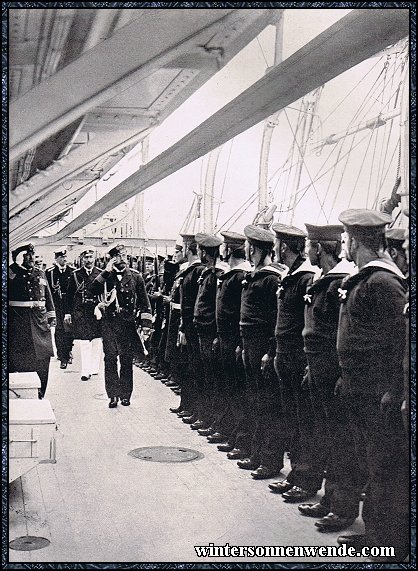 Zusammenkunft Kaiser Wilhelms II. mit Zar Nikolaus II. in
Björkoe, Juli 1905.