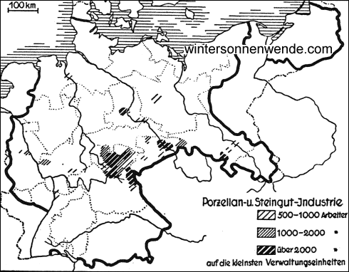 Die Verbreitung und Verdichtung der Porzellan- und Steingutindustrie