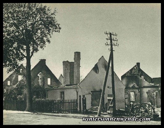 German farmsteads burned down by Polish hordes.