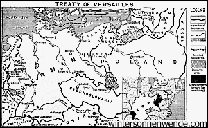 Map of Europe, 1919, post-Versailles