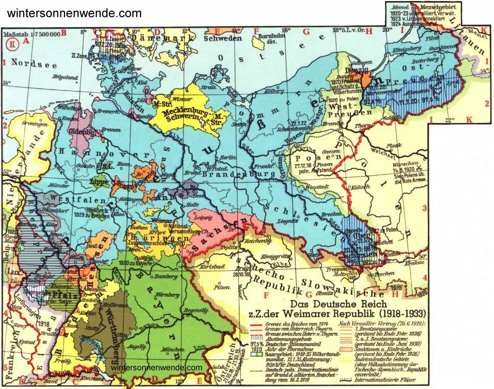 1933 Deutschland Karte / Karte Deutschland 1933 - Weitere ...
