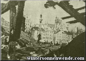 Warsaw as it appeared when the German troops moved in.