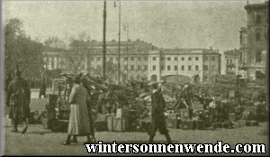 Discarded weapons after the Polish troops had vacated Warsaw.