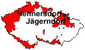 location of Hennersdorf and Jägerndorf