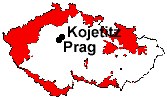 location of Kojetitz and Prague