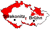 location of Strakonitz and Brünn